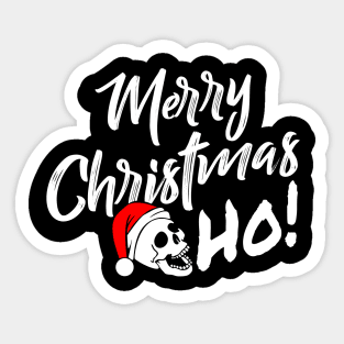 Merry Christmas Ho Skull Sticker